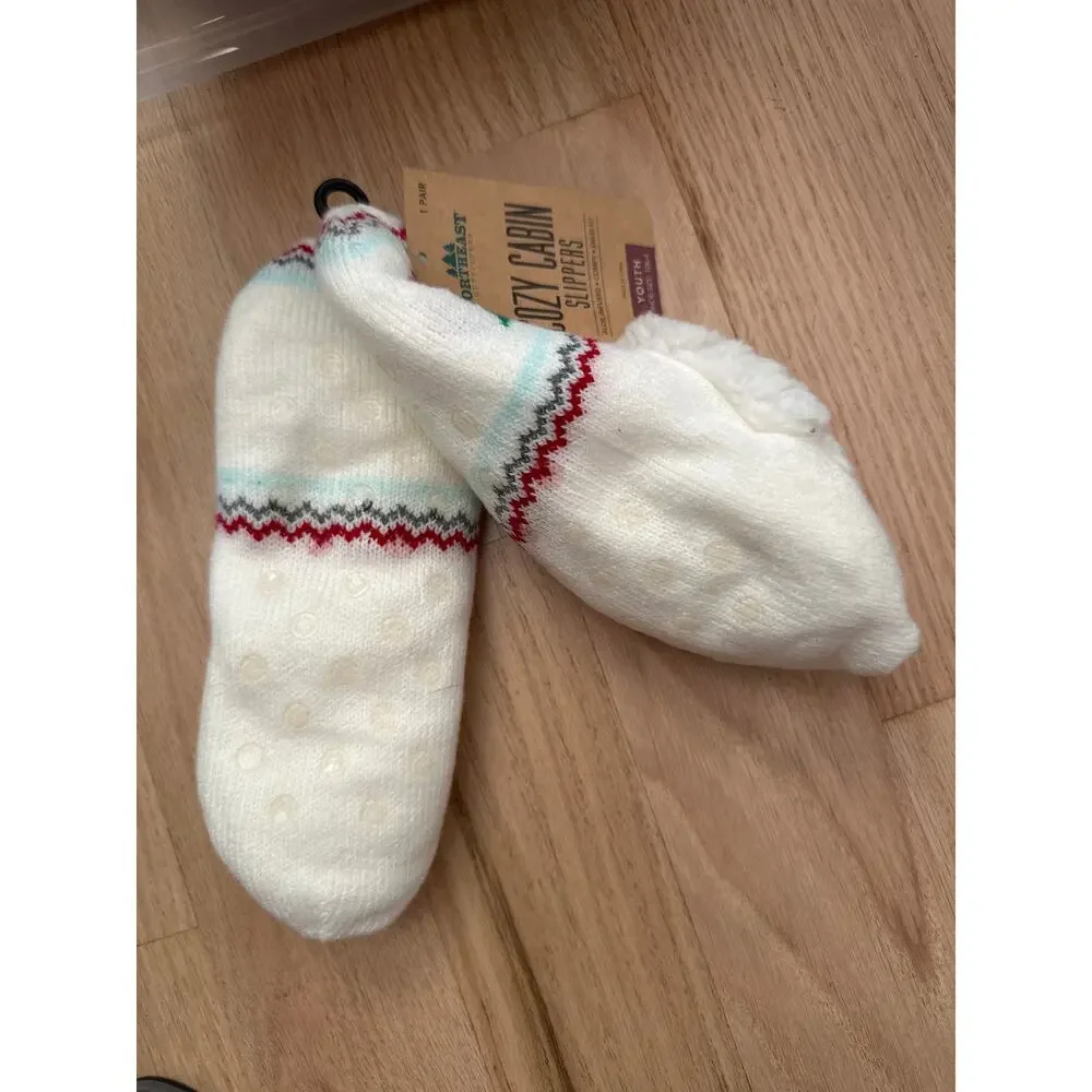 Northeast Outfitters Cozy Cabin Gripper Slippers Youth 10K-4 NWT